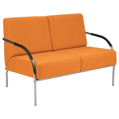 SPA 2 chrom, koženka AN 030 - koženka oranžová